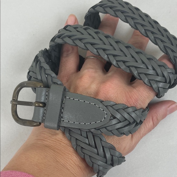 Vintage Belt Braided Leather Gray - Picture 3 of 10